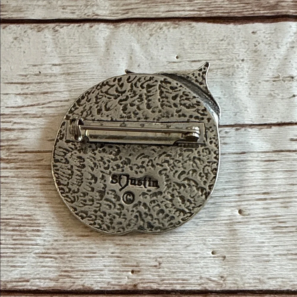 St. Justin Pewter Cat Pin